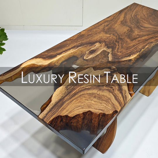 Epoxy Table, Live Edge Epoxy Table, Walnut Resin River Table, 2304119