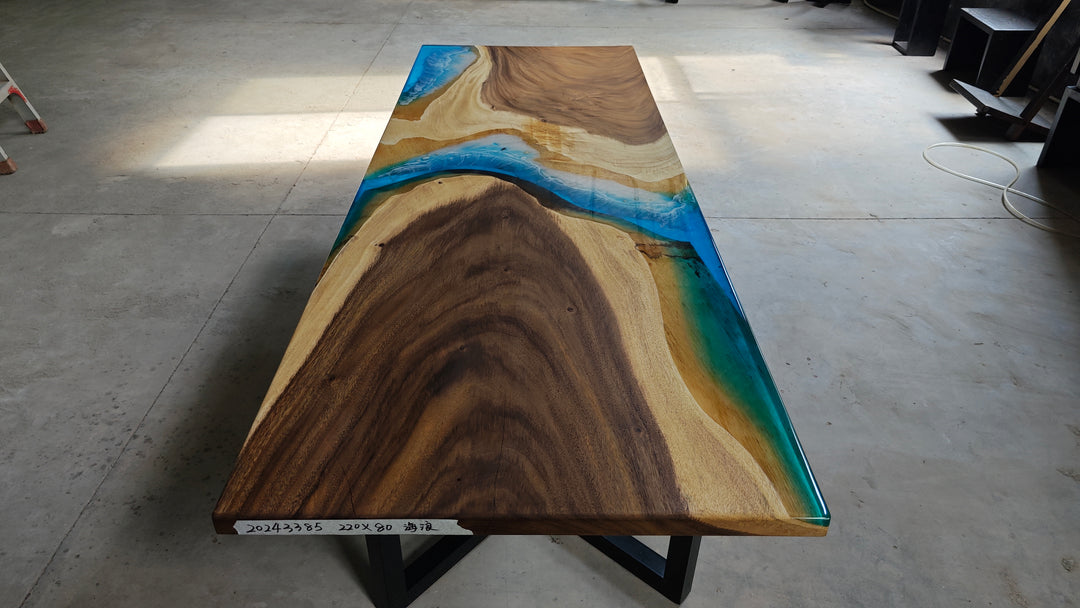 Epoxy Table, Live Edge Epoxy Table, Walnut Resin River Table, 24083385