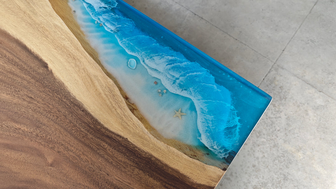 Epoxy Table, Live Edge Epoxy Table, Walnut Resin River Table, 24083385