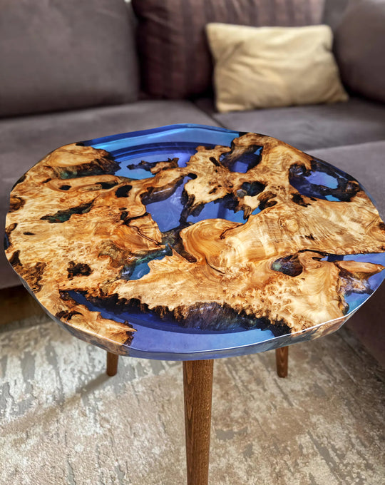 Epoxy Table, Live Edge Epoxy Table, Walnut Resin River Table, 2411074