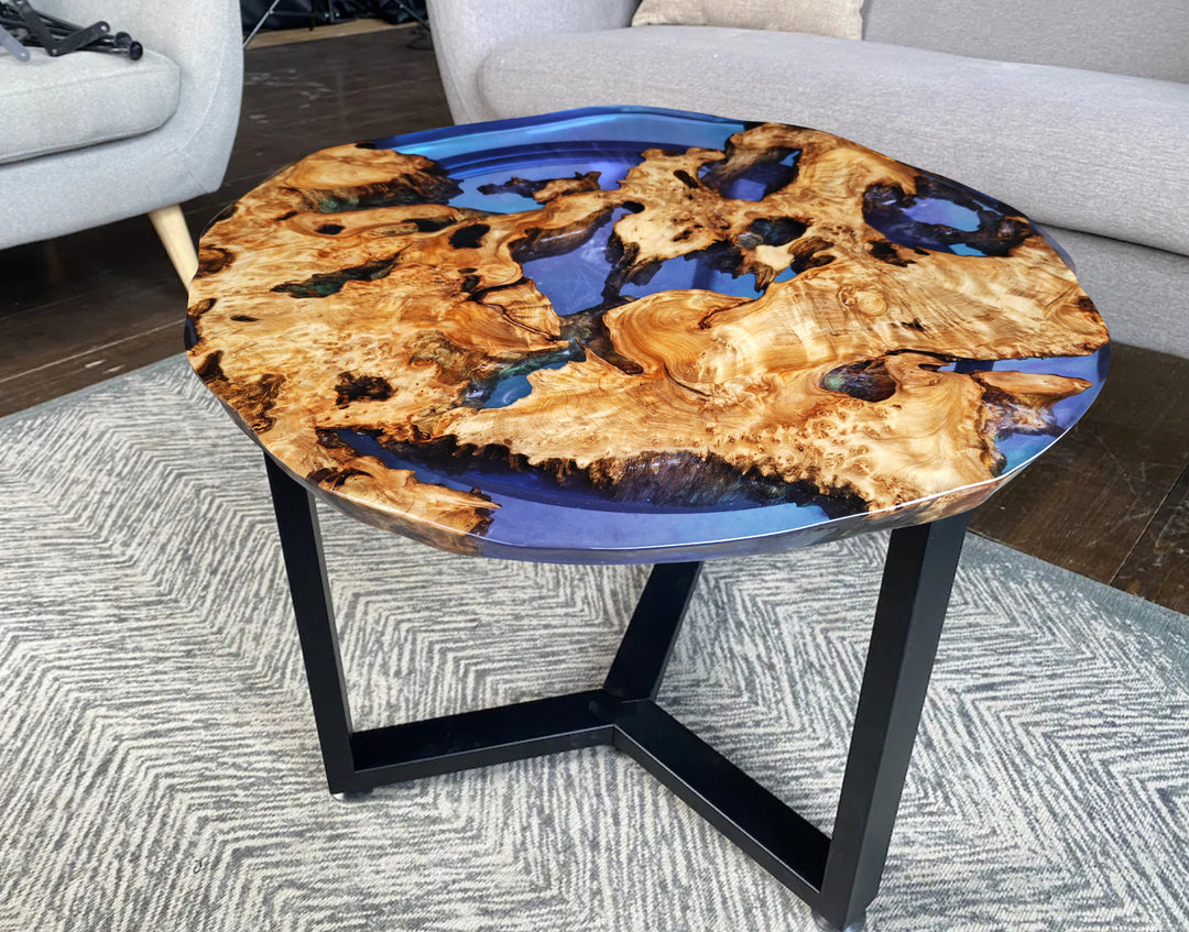 Epoxy Table, Live Edge Epoxy Table, Walnut Resin River Table, 2411074