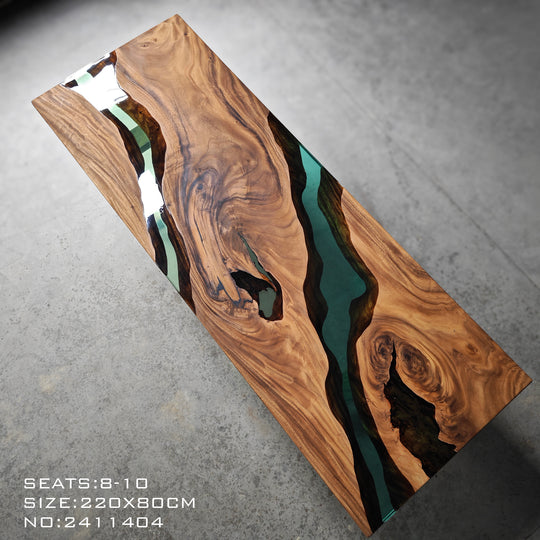 Epoxy Table, Live Edge Epoxy Table, Walnut Resin River Table, 24111202