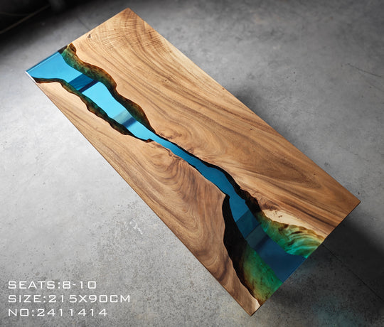 Epoxy Table, Live Edge Epoxy Table, Walnut Resin River Table, 24112805