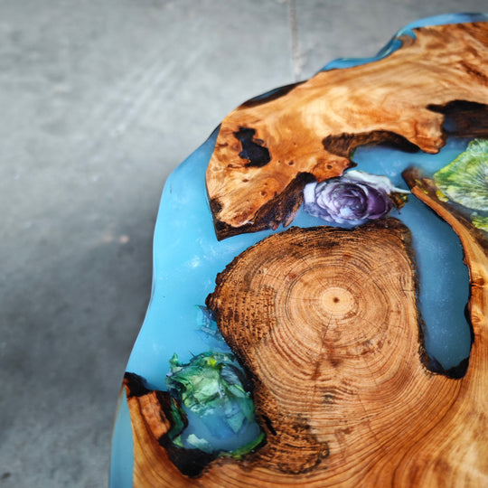 Epoxy Table, Live Edge Epoxy Table, Walnut Resin River Table, 2411075