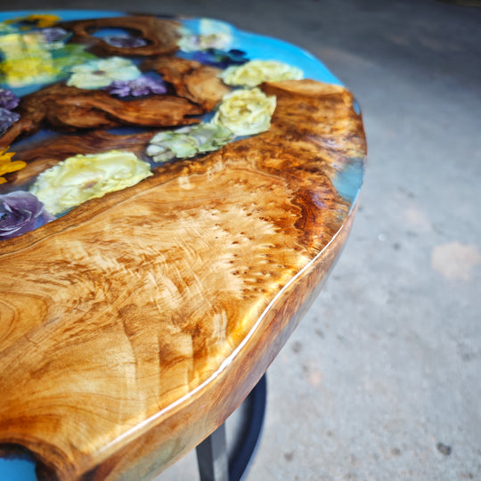 Epoxy Table, Live Edge Epoxy Table, Walnut Resin River Table, 2411075