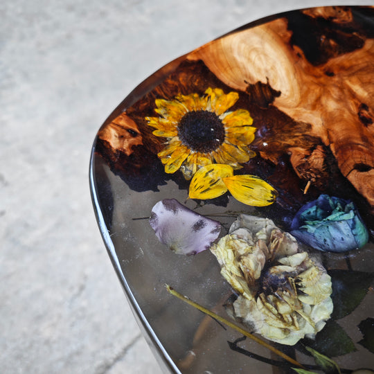 Epoxy Table, Live Edge Epoxy Table, Walnut Resin River Table, 2411076