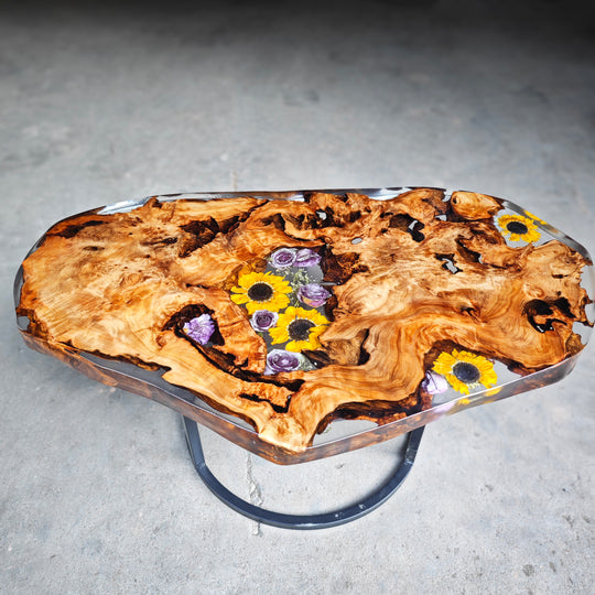 Epoxy Table, Live Edge Epoxy Table, Walnut Resin River Table, 2411077