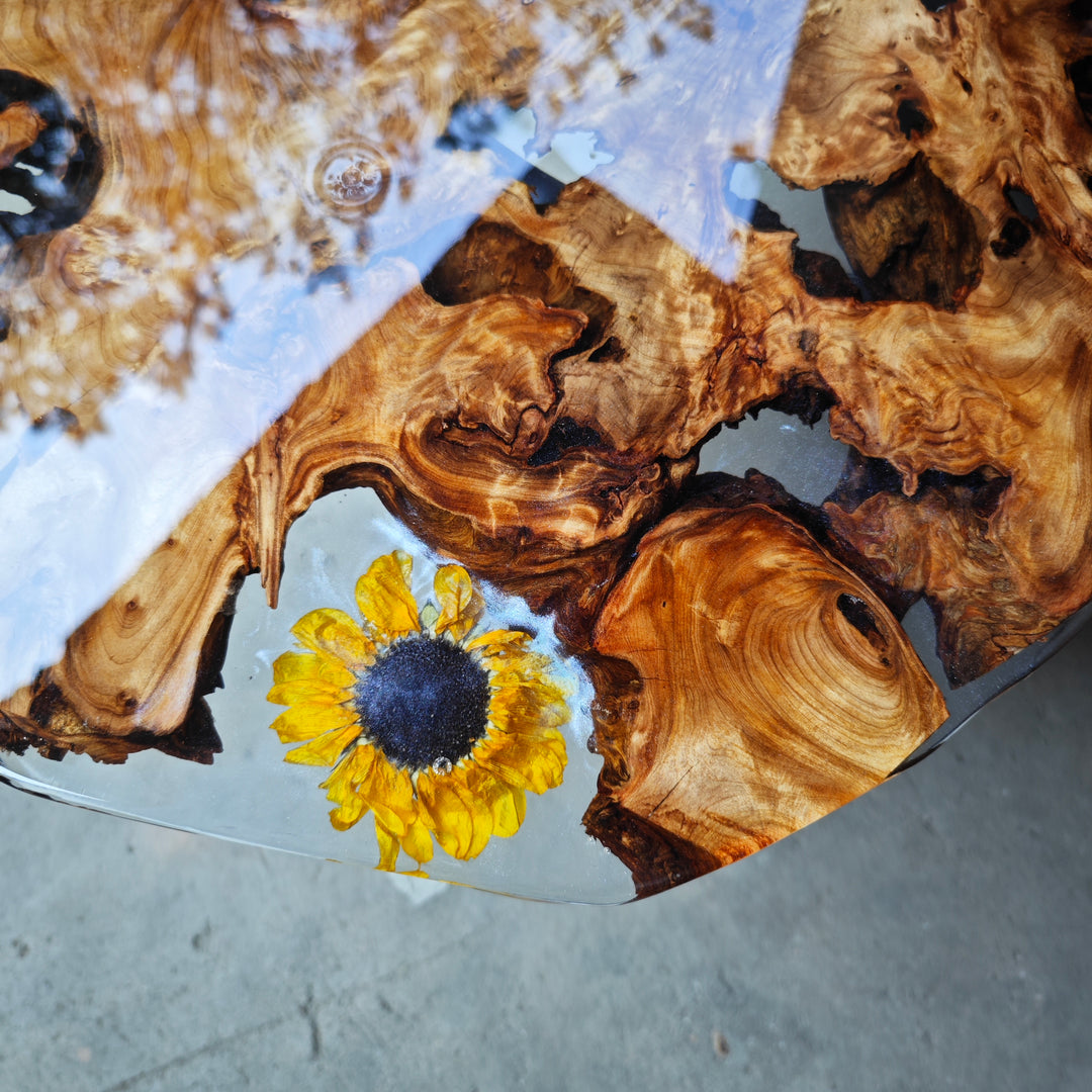 Epoxy Table, Live Edge Epoxy Table, Walnut Resin River Table, 2411077