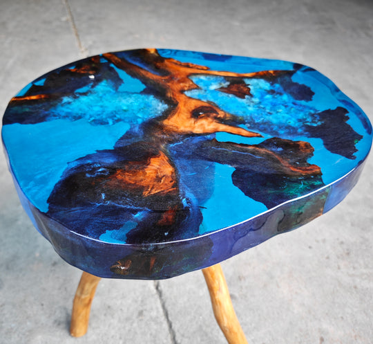 Epoxy Table, Live Edge Epoxy Table, Walnut Resin River Table, 2411079