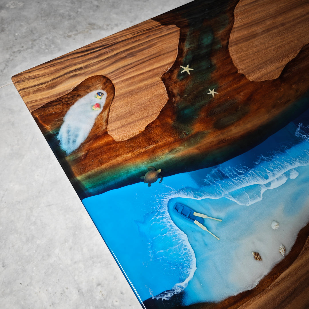 Epoxy Table, Live Edge Epoxy Table, Walnut Resin River Table, 24111201