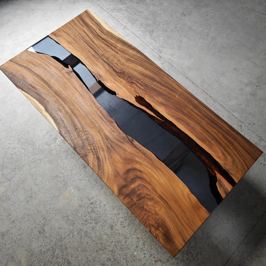 Epoxy Table, Live Edge Epoxy Table, Walnut Resin River Table, 24111204