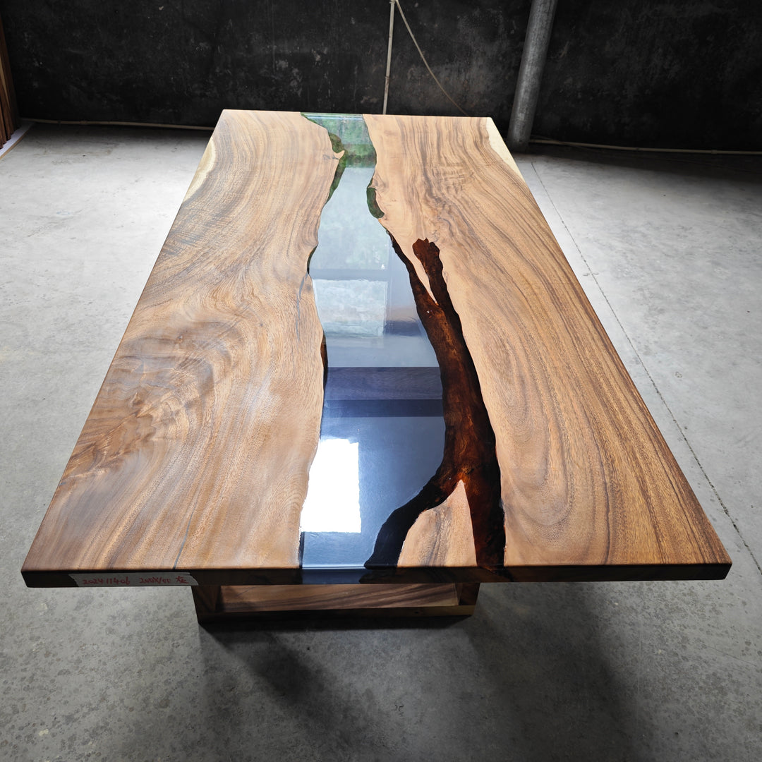 Epoxy Table, Live Edge Epoxy Table, Walnut Resin River Table, 24111204