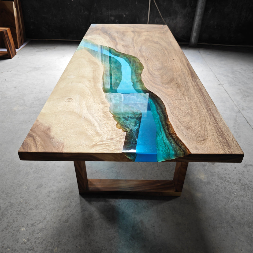 Epoxy Table, Live Edge Epoxy Table, Walnut Resin River Table, 24111206