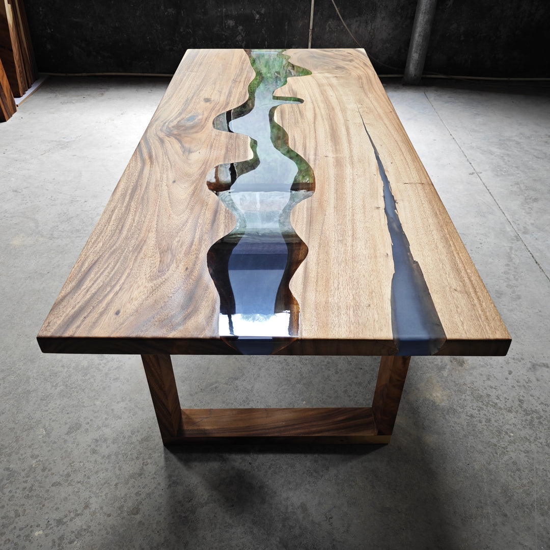 Epoxy Table, Live Edge Epoxy Table, Walnut Resin River Table, 24111207