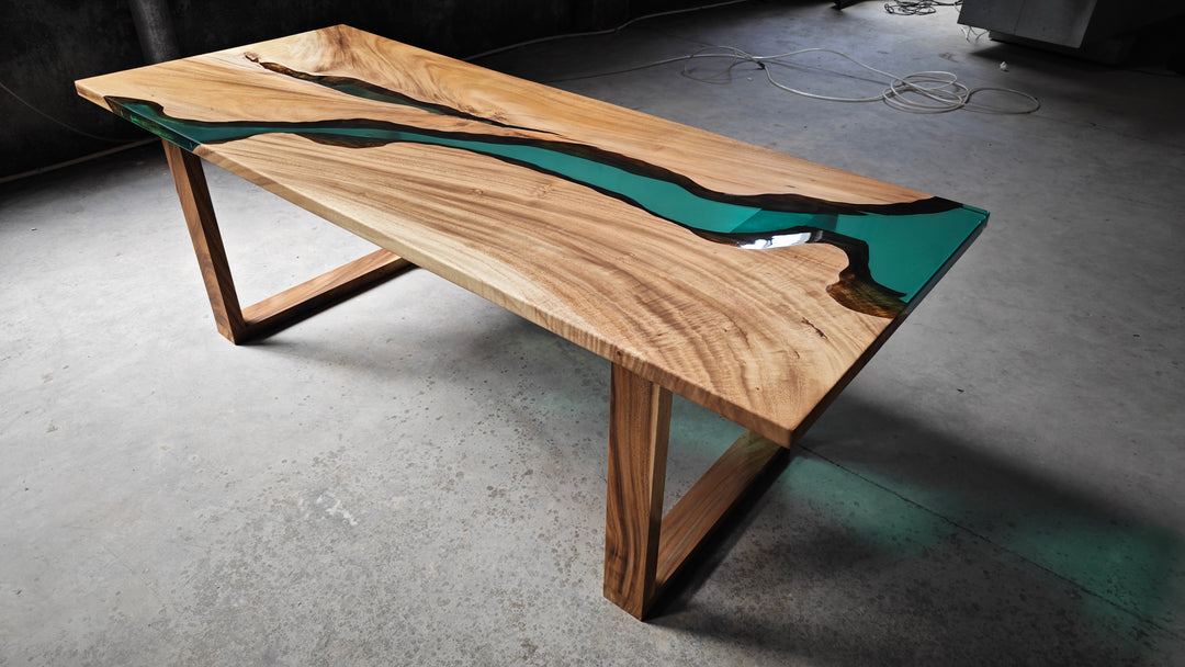 Epoxy Table, Live Edge Epoxy Table, Walnut Resin River Table, 24112803