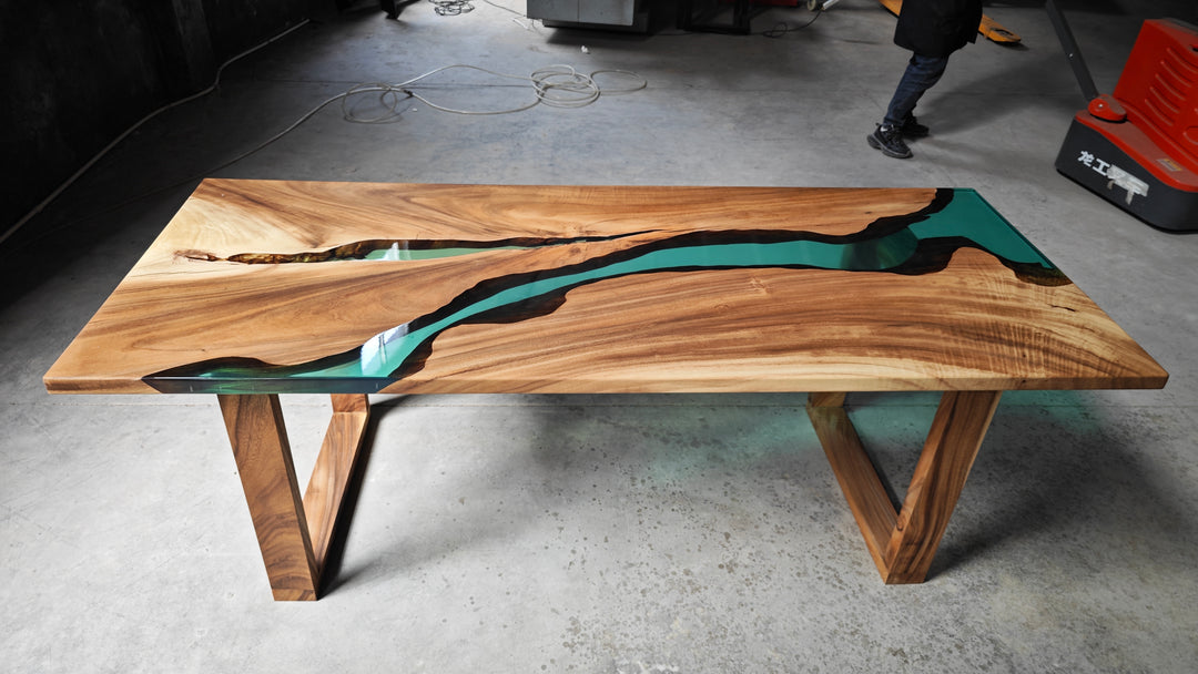 Epoxy Table, Live Edge Epoxy Table, Walnut Resin River Table, 24112803