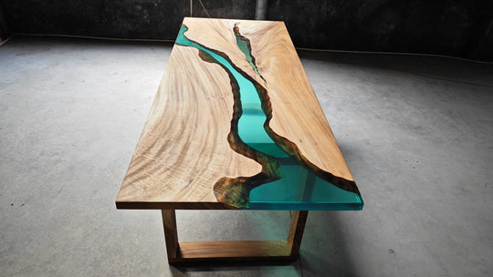 Epoxy Table, Live Edge Epoxy Table, Walnut Resin River Table, 24112803