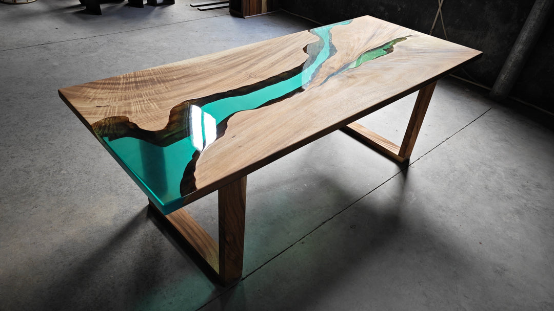 Epoxy Table, Live Edge Epoxy Table, Walnut Resin River Table, 24112803