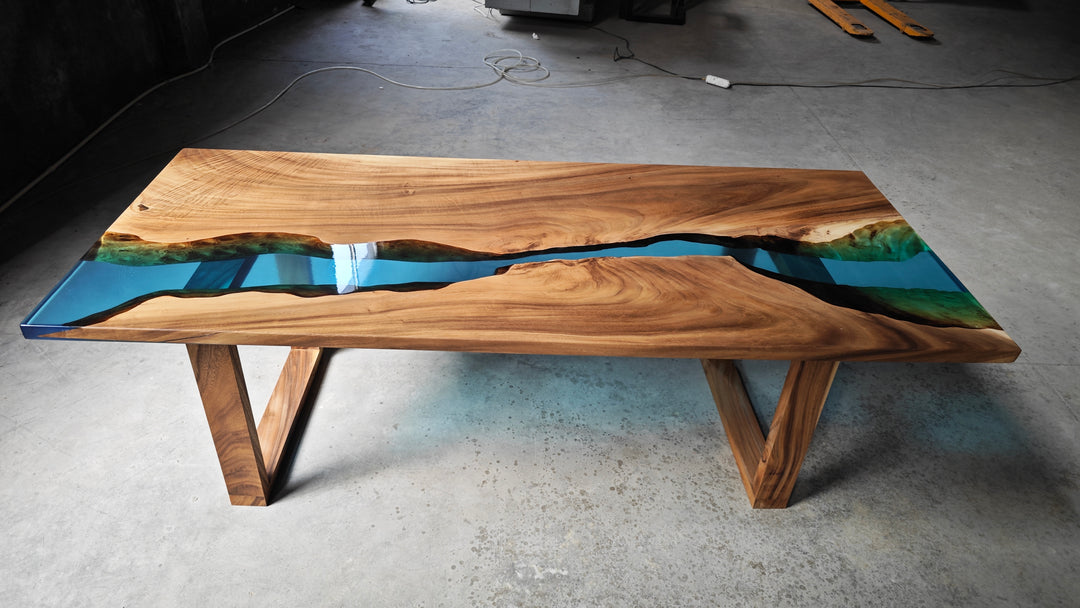 Epoxy Table, Live Edge Epoxy Table, Walnut Resin River Table, 24112805