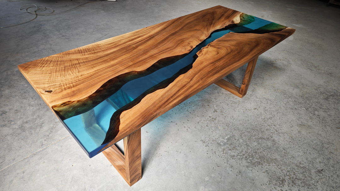 Epoxy Table, Live Edge Epoxy Table, Walnut Resin River Table, 24112805