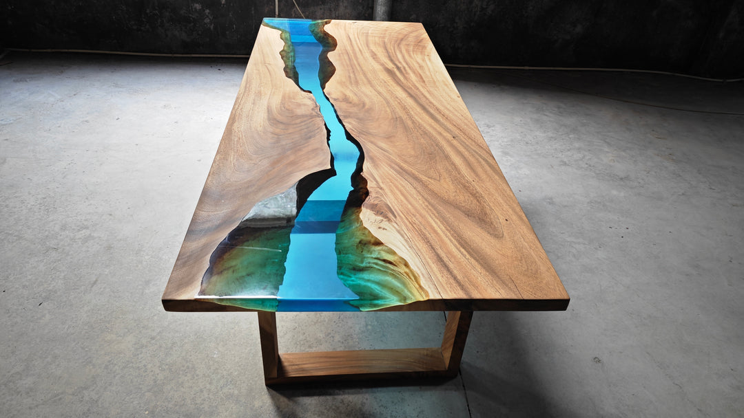 Epoxy Table, Live Edge Epoxy Table, Walnut Resin River Table, 24112805