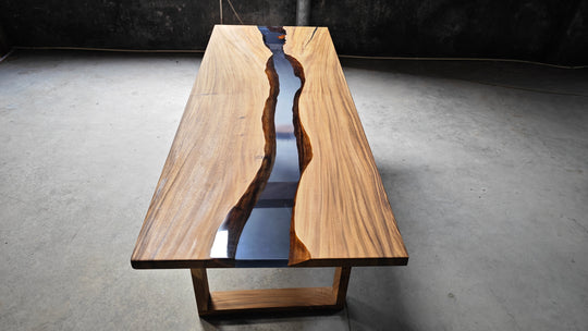 Epoxy Table, Live Edge Epoxy Table, Walnut Resin River Table, 24112802