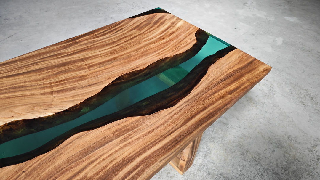 Epoxy Table, Live Edge Epoxy Table, Walnut Resin River Table, 24112801