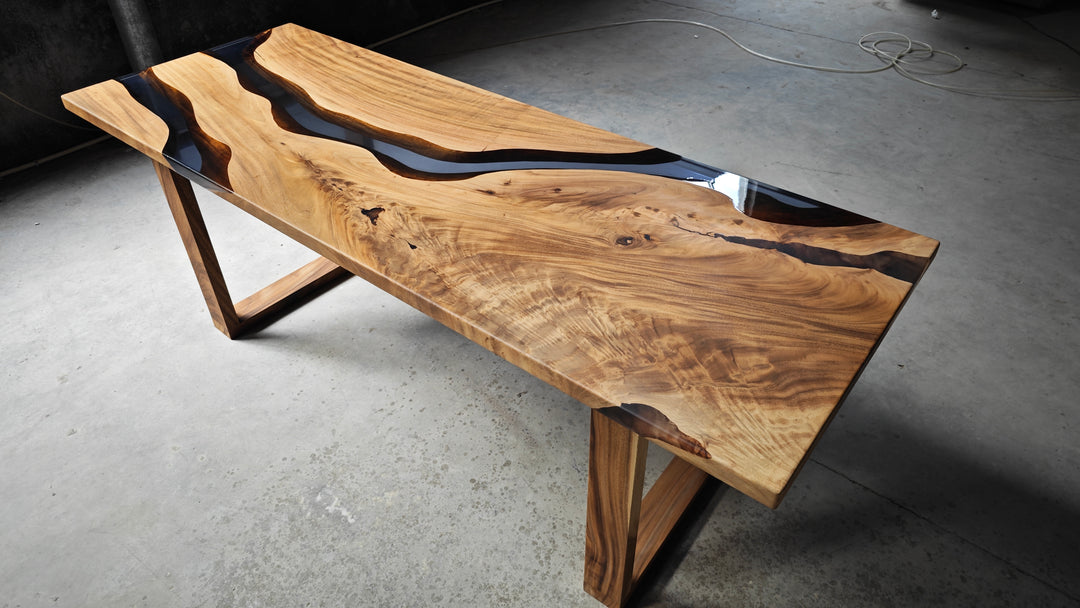 Epoxy Table, Live Edge Epoxy Table, Walnut Resin River Table, 24112804