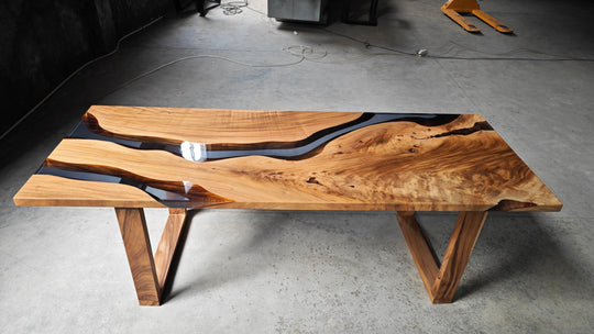 Epoxy Table, Live Edge Epoxy Table, Walnut Resin River Table, 24112804