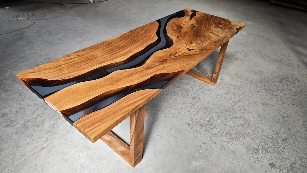 Epoxy Table, Live Edge Epoxy Table, Walnut Resin River Table, 24112804