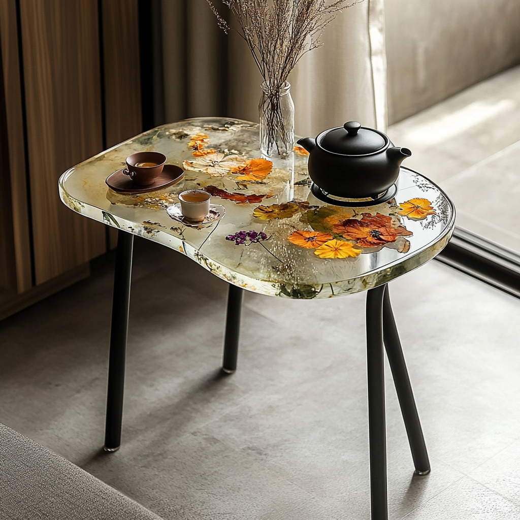 Epoxy Table, Live Edge Epoxy Table,  Resin River Table, 25050996012