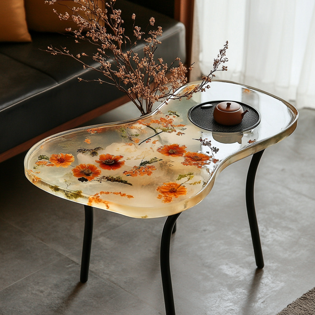 Epoxy Table, Live Edge Epoxy Table,  Resin River Table, 25050996012