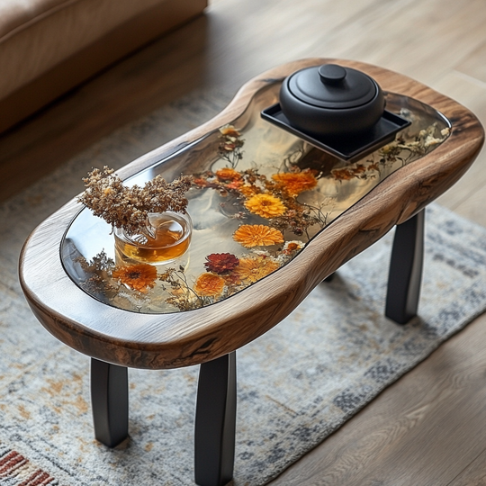 Epoxy Table, Live Edge Epoxy Table,  Resin River Table, 25050996016
