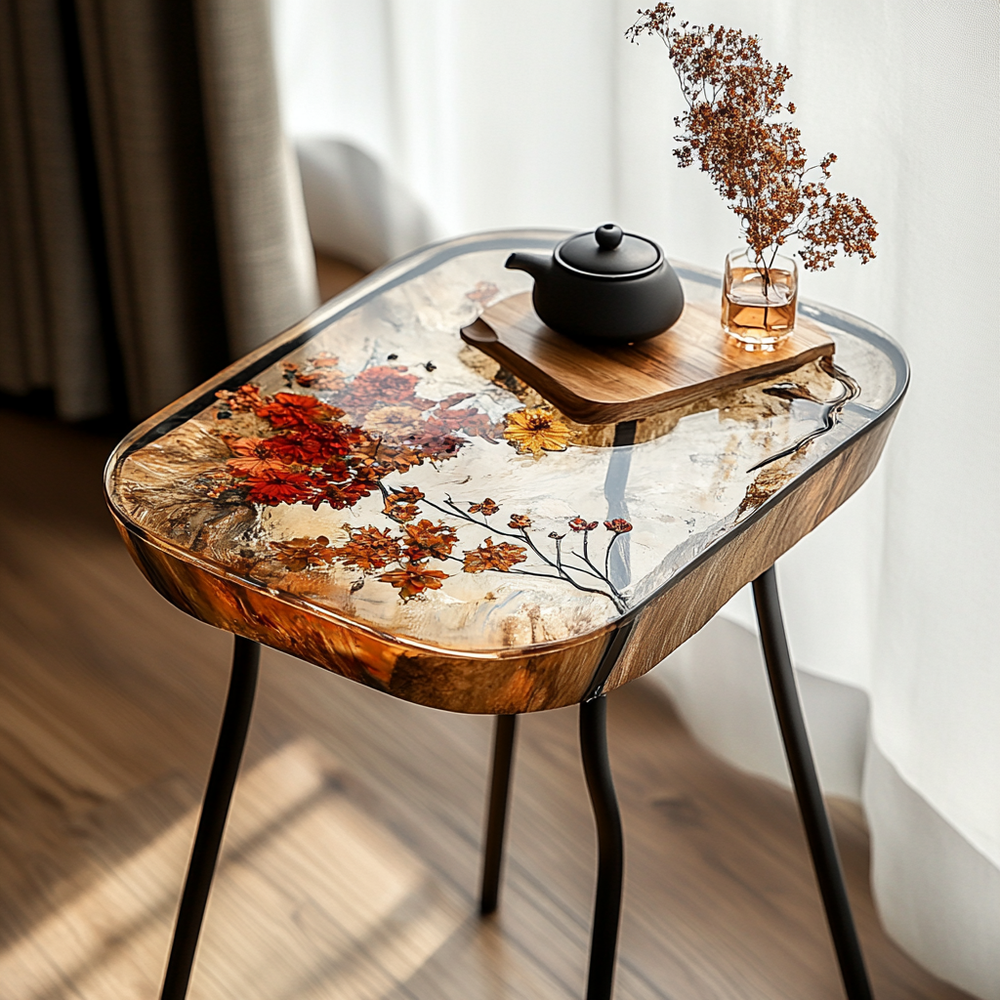 Epoxy Table, Live Edge Epoxy Table,  Resin River Table, 25050996014