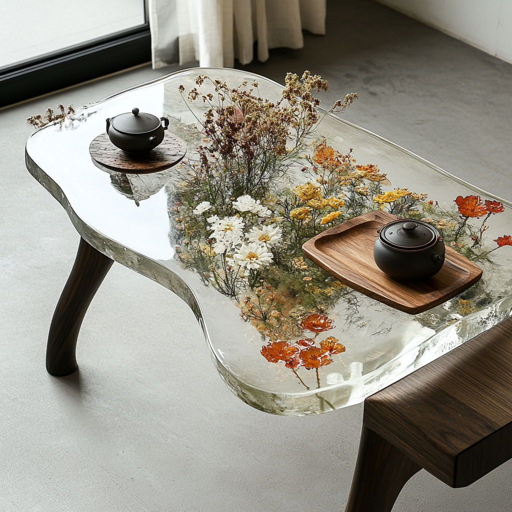 Epoxy Table, Live Edge Epoxy Table,  Resin River Table, 2505119501