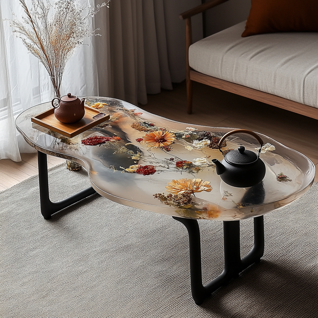 Epoxy Table, Live Edge Epoxy Table,  Resin River Table, 2505119515