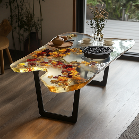 Epoxy Table, Live Edge Epoxy Table,  Resin River Table, 2505119514