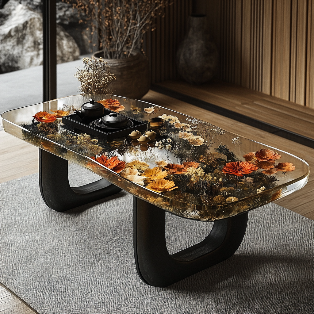 Epoxy Table, Live Edge Epoxy Table,  Resin River Table, 2505119501