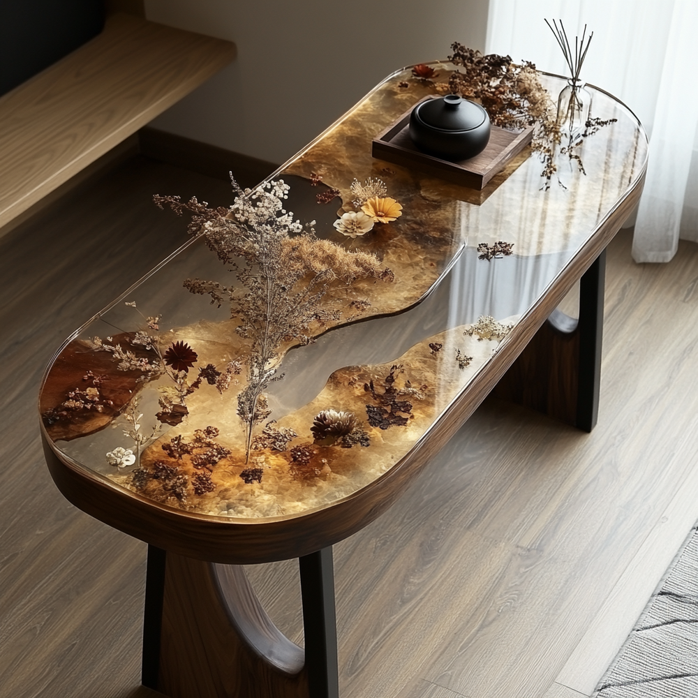 Epoxy Table, Live Edge Epoxy Table,  Resin River Table, 2505119513