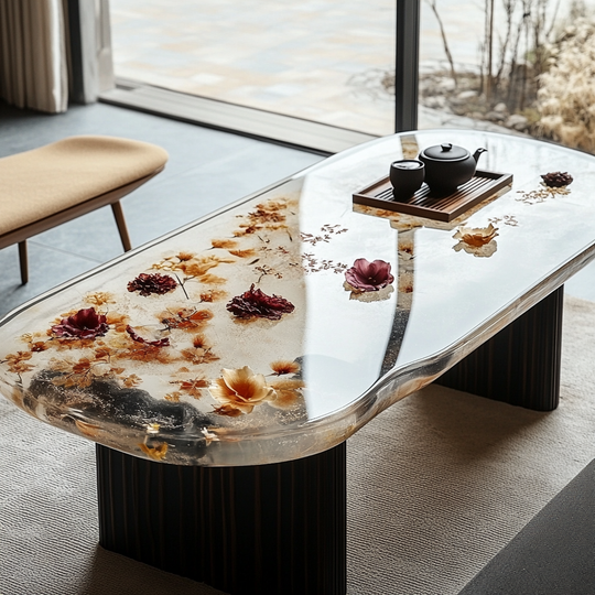 Epoxy Table, Live Edge Epoxy Table,  Resin River Table, 2505119514