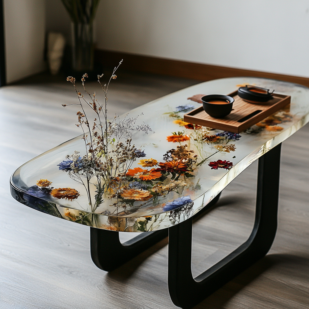 Epoxy Table, Live Edge Epoxy Table,  Resin River Table, 2505119505
