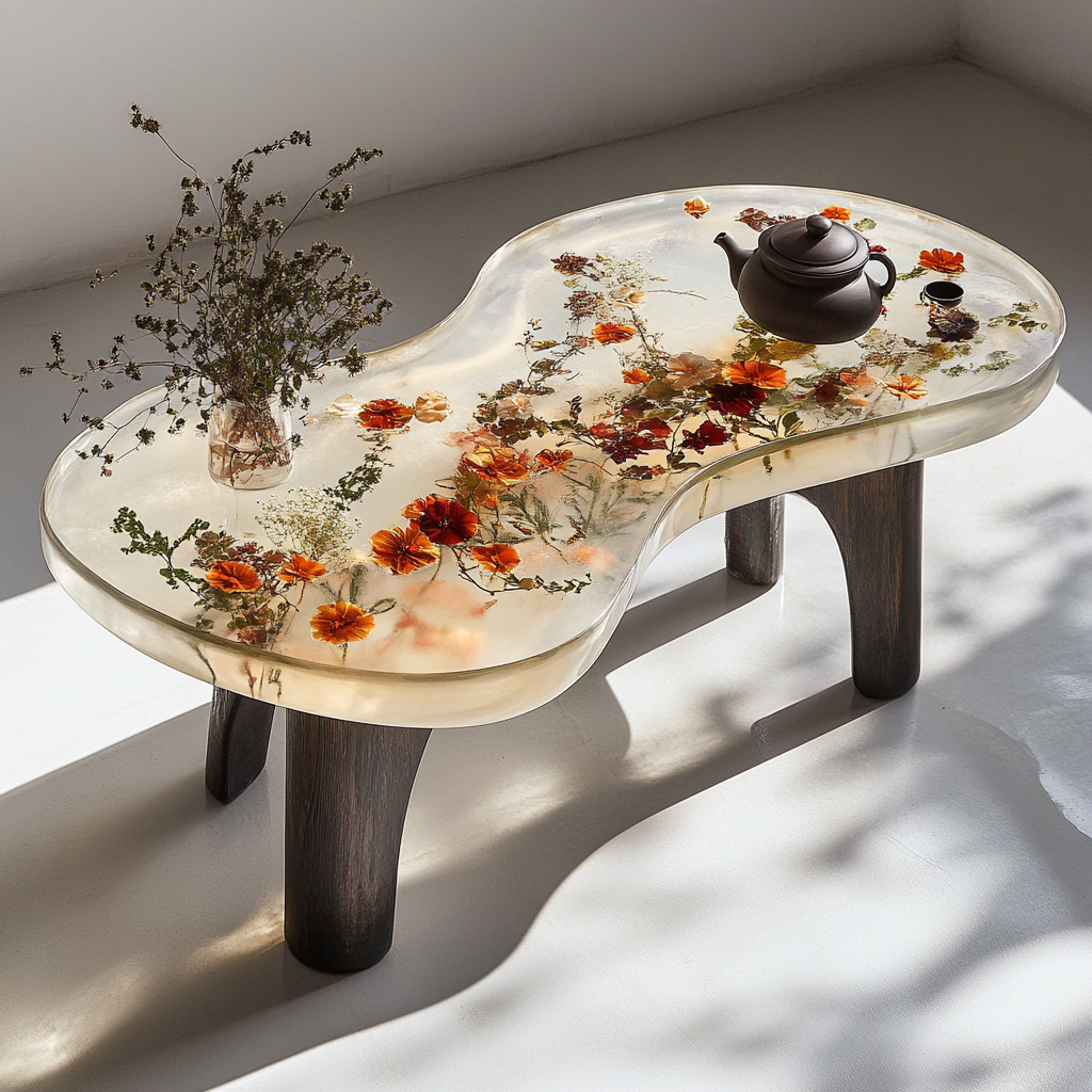 Epoxy Table, Live Edge Epoxy Table,  Resin River Table, 2505119506