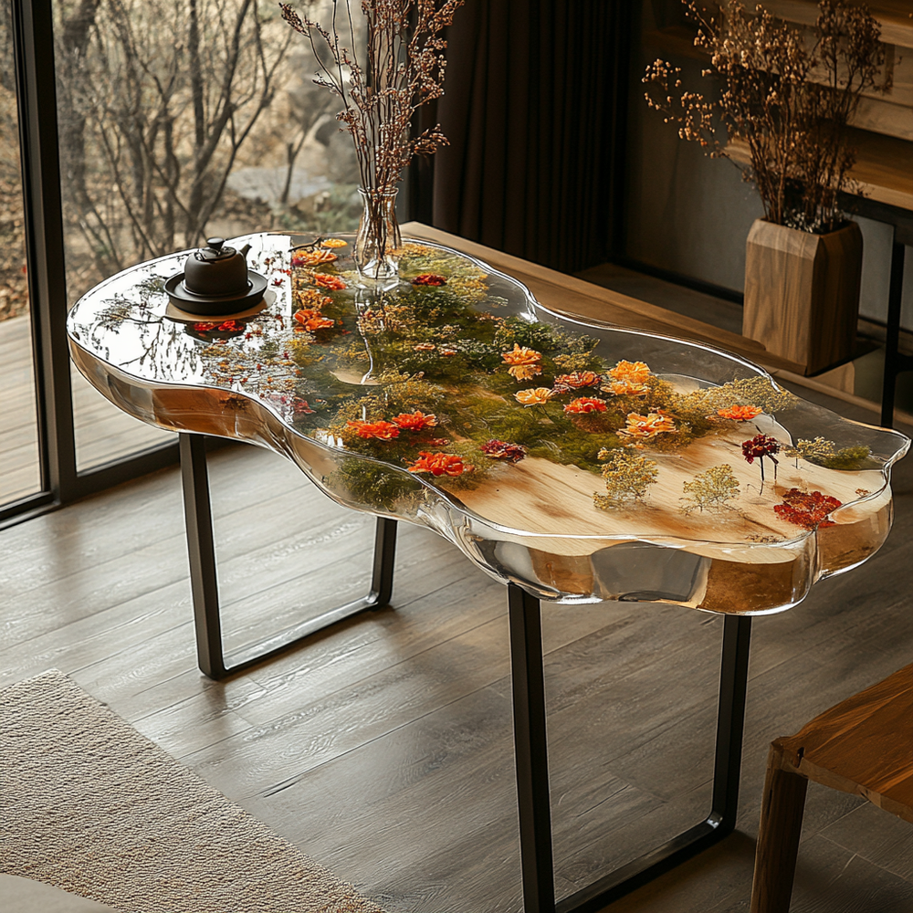 Epoxy Table, Live Edge Epoxy Table,  Resin River Table, 2505119505