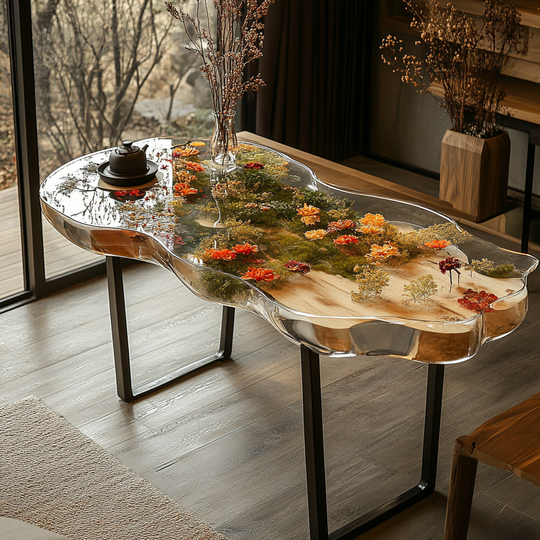 Epoxy Table, Live Edge Epoxy Table,  Resin River Table, 2505119505
