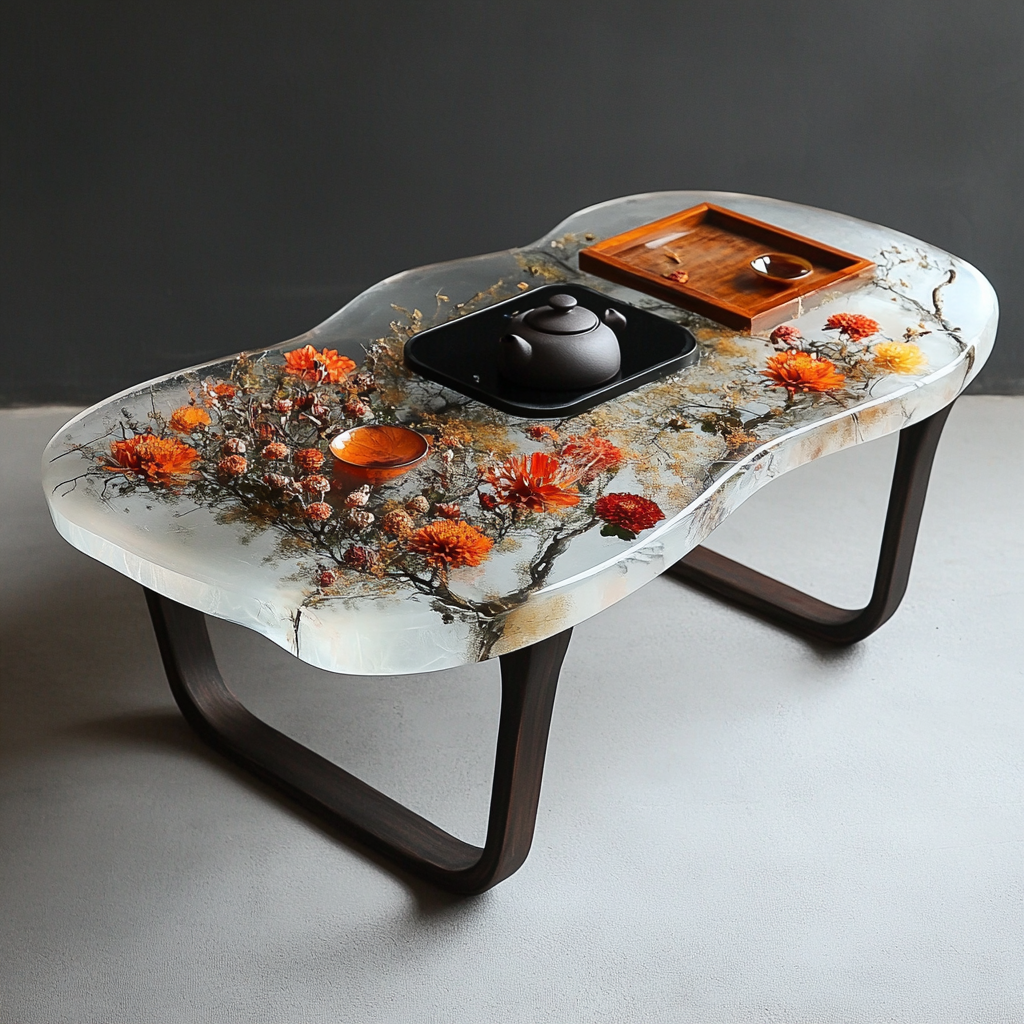 Epoxy Table, Live Edge Epoxy Table,  Resin River Table, 2505119506