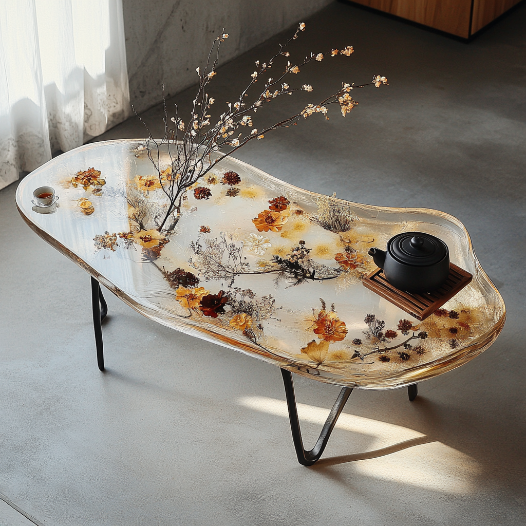 Epoxy Table, Live Edge Epoxy Table,  Resin River Table, 2505119506