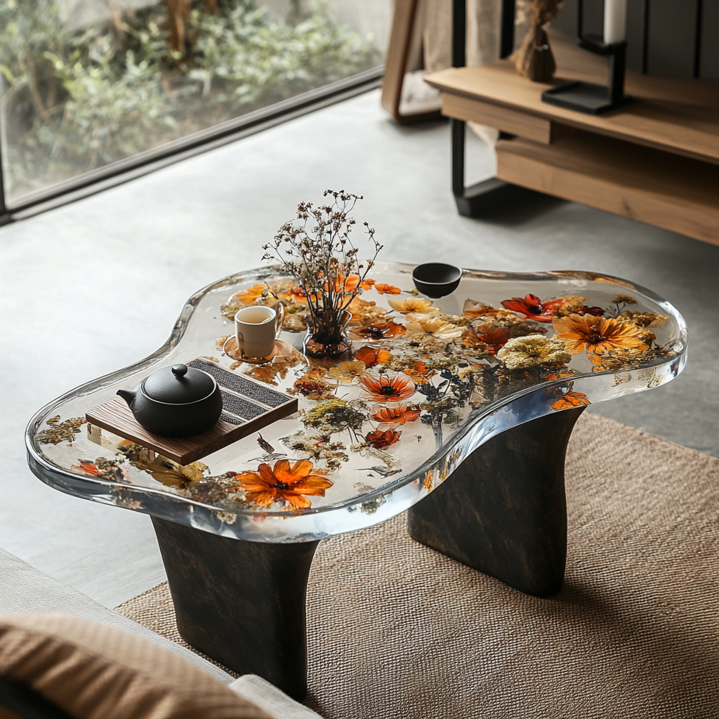 Epoxy Table, Live Edge Epoxy Table,  Resin River Table, 2505119507