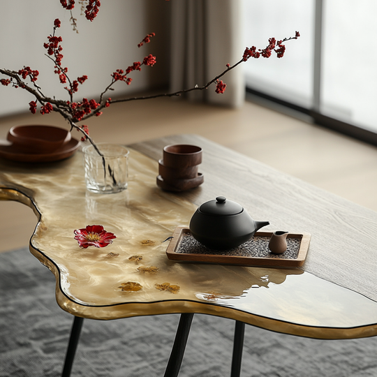 Epoxy Table, Live Edge Epoxy Table,  Resin River Table, 2505119511