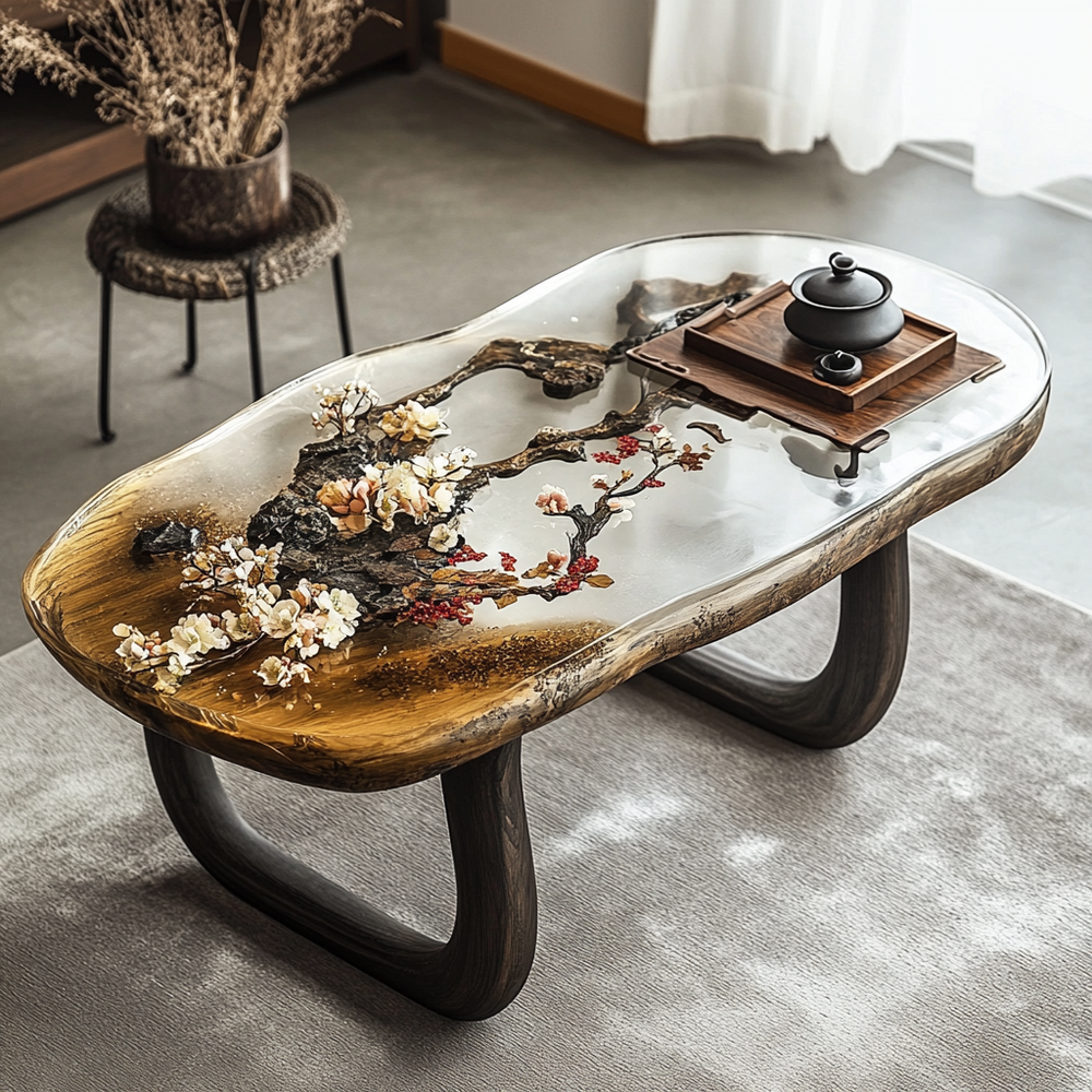 Epoxy Table, Live Edge Epoxy Table,  Resin River Table, 2505119511