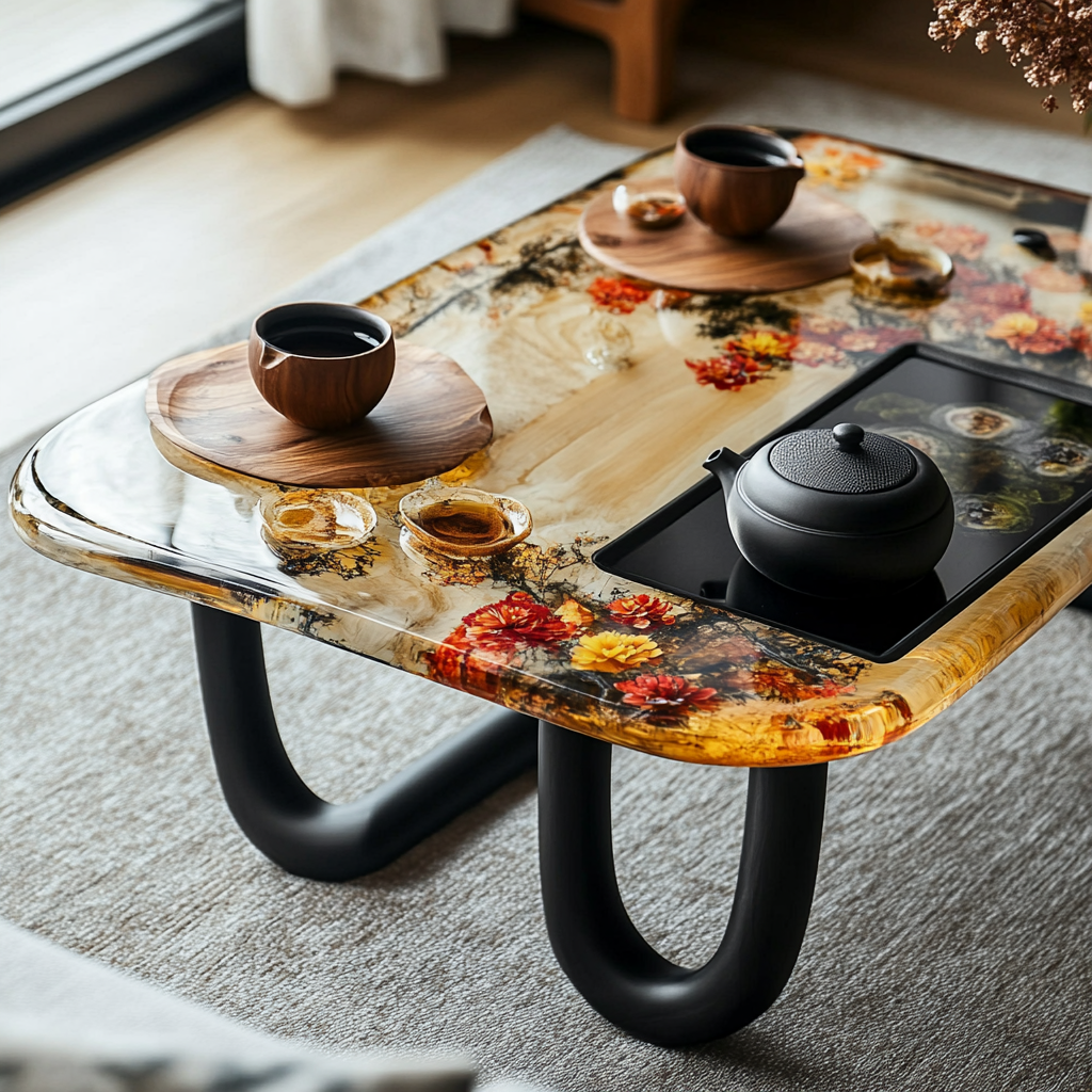 Epoxy Table, Live Edge Epoxy Table,  Resin River Table, 2505119511